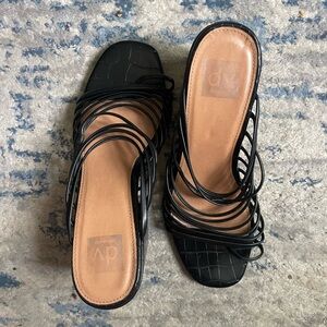 DV by Dolce Vita Black Strappy Mules